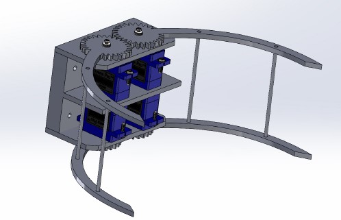 CAD of the first design version of the claw